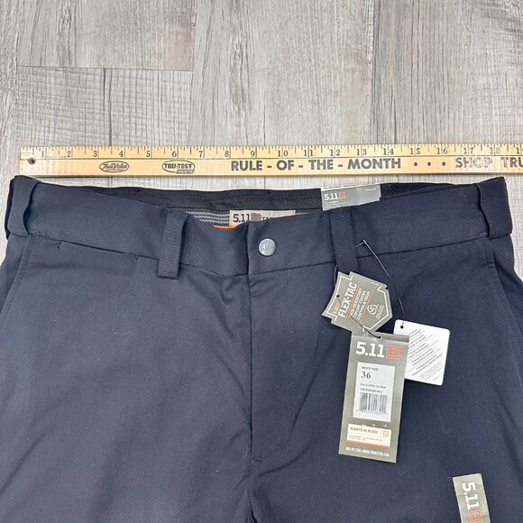 NEW 5.11 Tactical Pants Mens 36X40 Unhemmed Black Flex Tac Cargo Utility Stretch - Picture 6 of 11